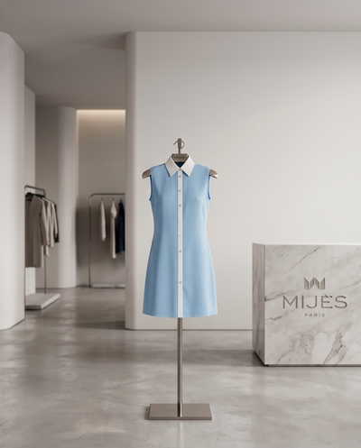 Robe façon chemise bicolore