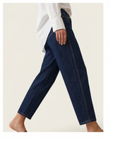 Jeans taille haute ballon brut
