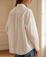 Chemise blanche en popeline avec noeud