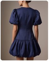 Robe ballon bleu profond