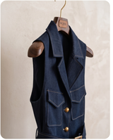 Gilet safari denim brute