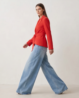 Veste corail avec ceinture