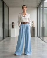 Pantalon palazzo bleu