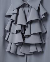 Chemisier froufrou gris