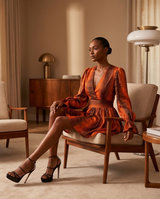 Robe courte imprimée animal