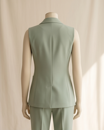Veste sans manches vert sauge