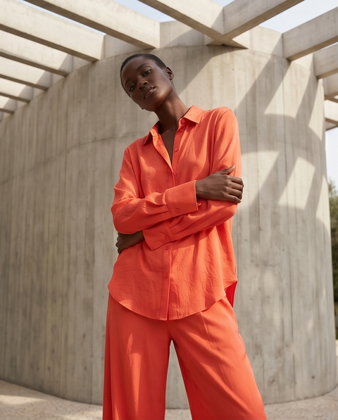 Ensemble rouge orangé