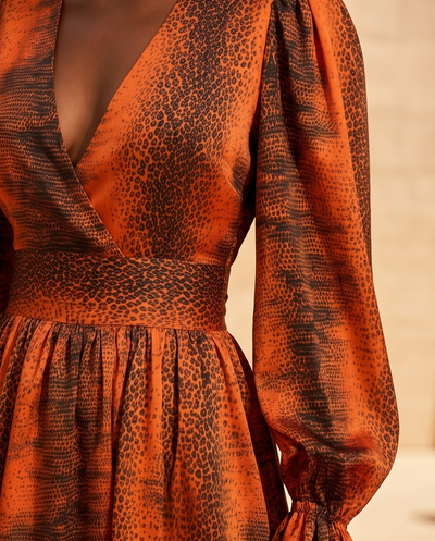Robe courte imprimée animal