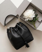 Sac bourse noir cuir Togo