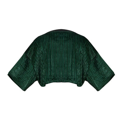Crop-top en velours de soie