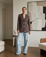 Veste en lin marron