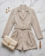 Combinaison short façon blazer