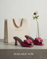 Mules fuchsia à nœud