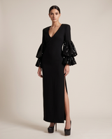 Robe longue Manches sequins