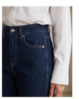 Jeans taille haute ballon brut