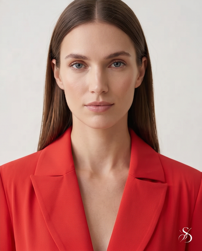 Veste corail avec ceinture