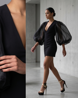 Puff Sleeve Mini Dress
