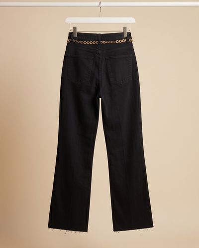 Jeans noir sans ourlet
