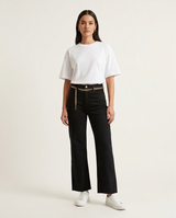 Jeans noir sans ourlet