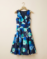 Robe à fleurs en soie sauvage