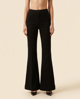 Jeans taille haute flare noir