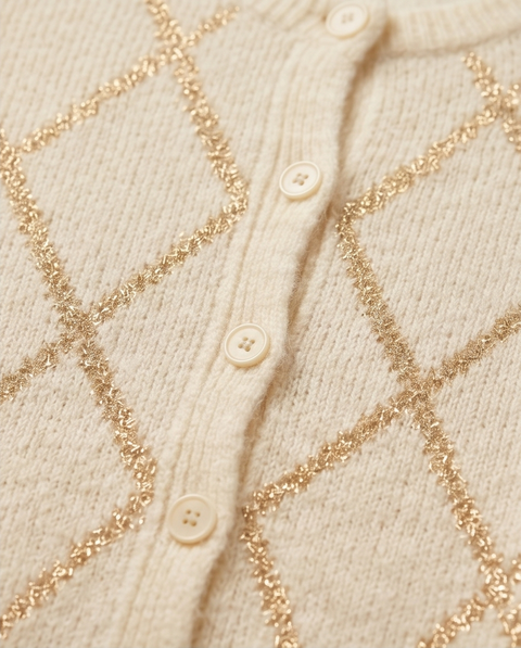 Gilet beige et doré