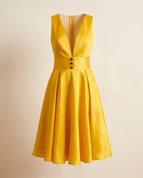 Robe jaune or