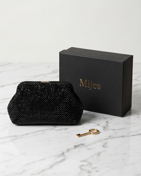 Pochette pierres noires
