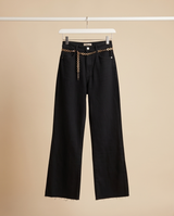 Jeans noir sans ourlet
