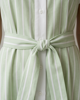 Robe verte à rayures