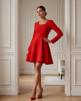 Majestic red skater dress 