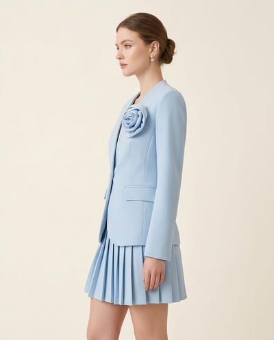 Veste rosace bleu ciel
