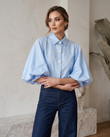 Blouse façon chemise bouffante