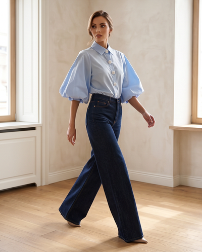 Blouse façon chemise bouffante
