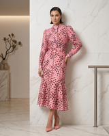 Ensemble léopard rose