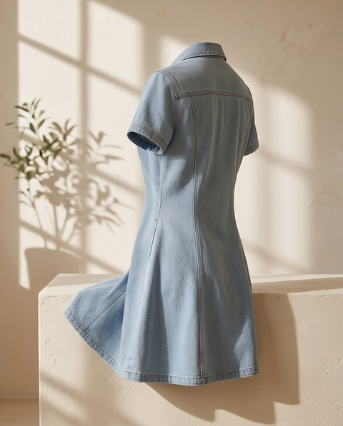 Mini robe denim