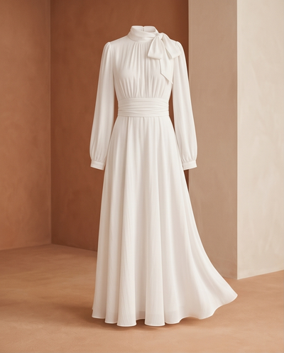 Robe vaporeuse légère blanche