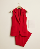 Ensemble taille rouge sans manches