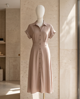 Robe midi en coton