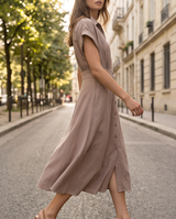 Robe midi en coton