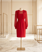 Robe fourreau rouge