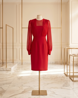 Robe fourreau rouge