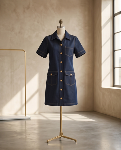 Robe jeans bleu brute