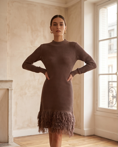 Robe en maille ajourée