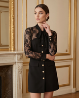 Robe bi-matière dentelle