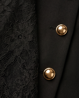 Top bi-matière noir