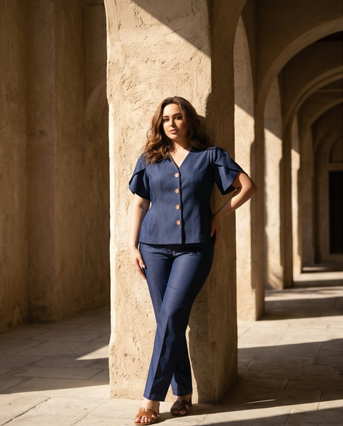Ensemble façon denim
