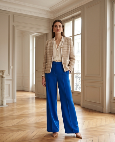 Veste en tweed multicolore