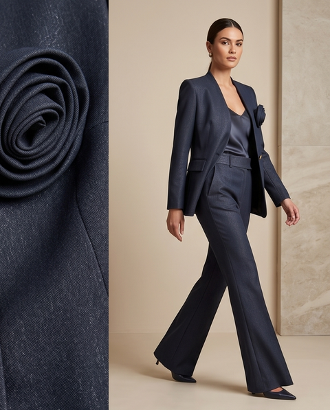 tailleur structuré façon denim