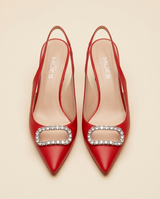 Escarpins rouge à brides